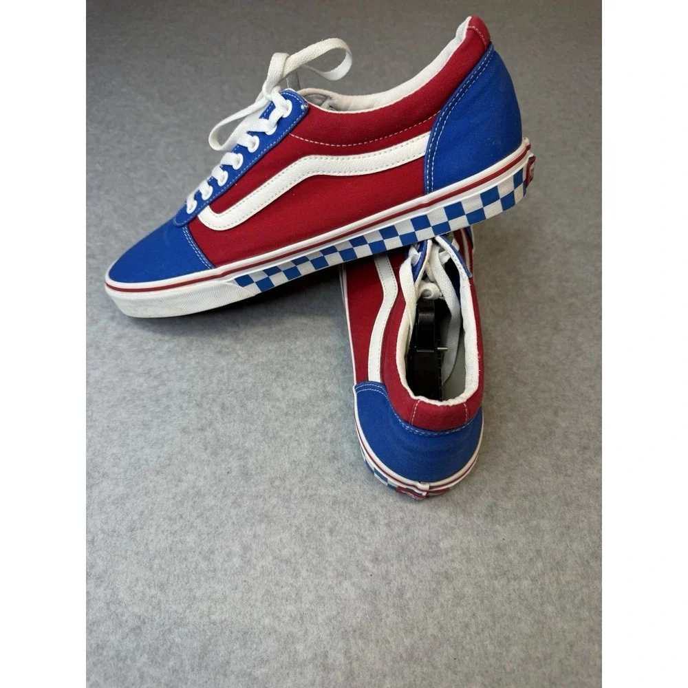 VANS Old Skool SK8  Red White Blue Checker Sneakers Sz Men Sz 12